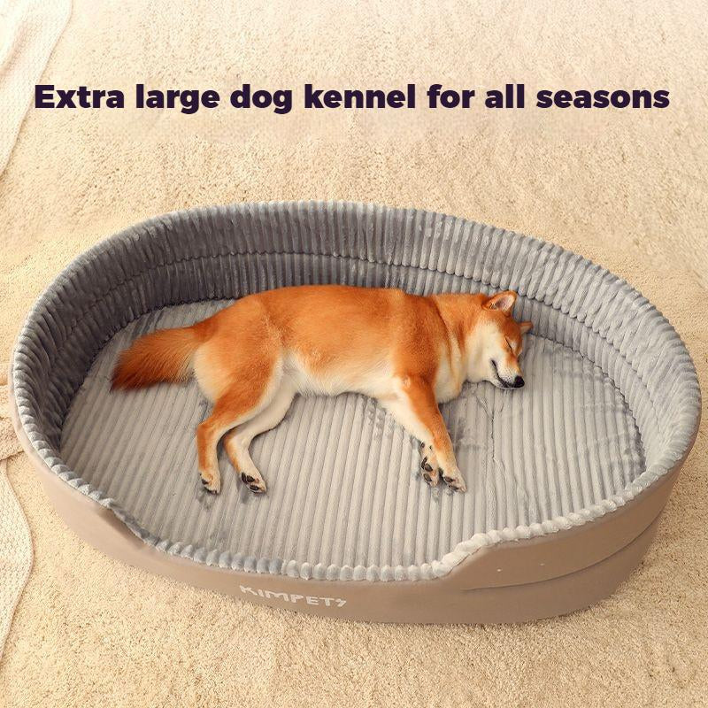 Luxury Dog Bed for Mediumand Large Dogs - Double-Sided, Highand Low Fdges, All-Seasonremovable Cushion